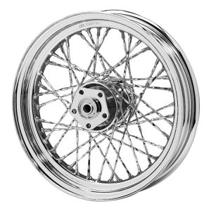 V-Twin Mfg. 40 Twirled Spoke Chrome Rear Wheel For Harley Touring 1986-1999