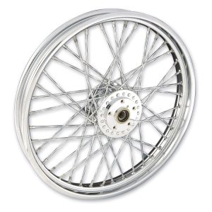 V-Twin Mfg. Custom Twisted Spoke Front Wheel For Harley 1984-1999