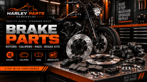 Harley brake parts including rotors and calipers