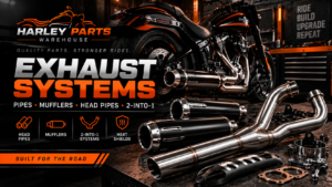 Harley exhaust systems and motorcycle exhaust parts